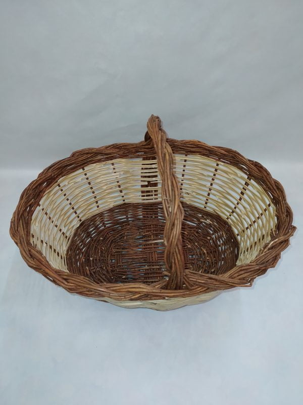 Cesta de mimbre bicolor con asa 46cm x 34cm Ferreteria Armengol Cesta de mimbre bicolor con asa 46cm x 34cm Ferreteria Armengol