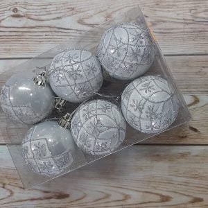bolas arbol plata