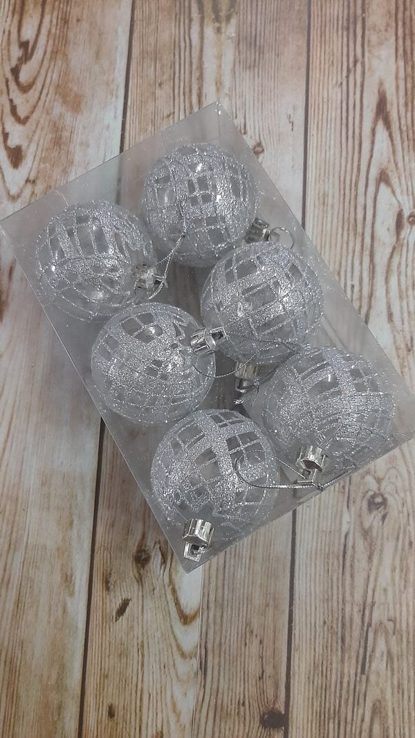 bolas navidad plata