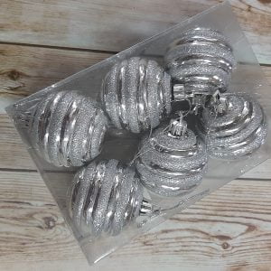 bolas navidad plata