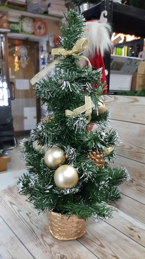 arbol oro navidad