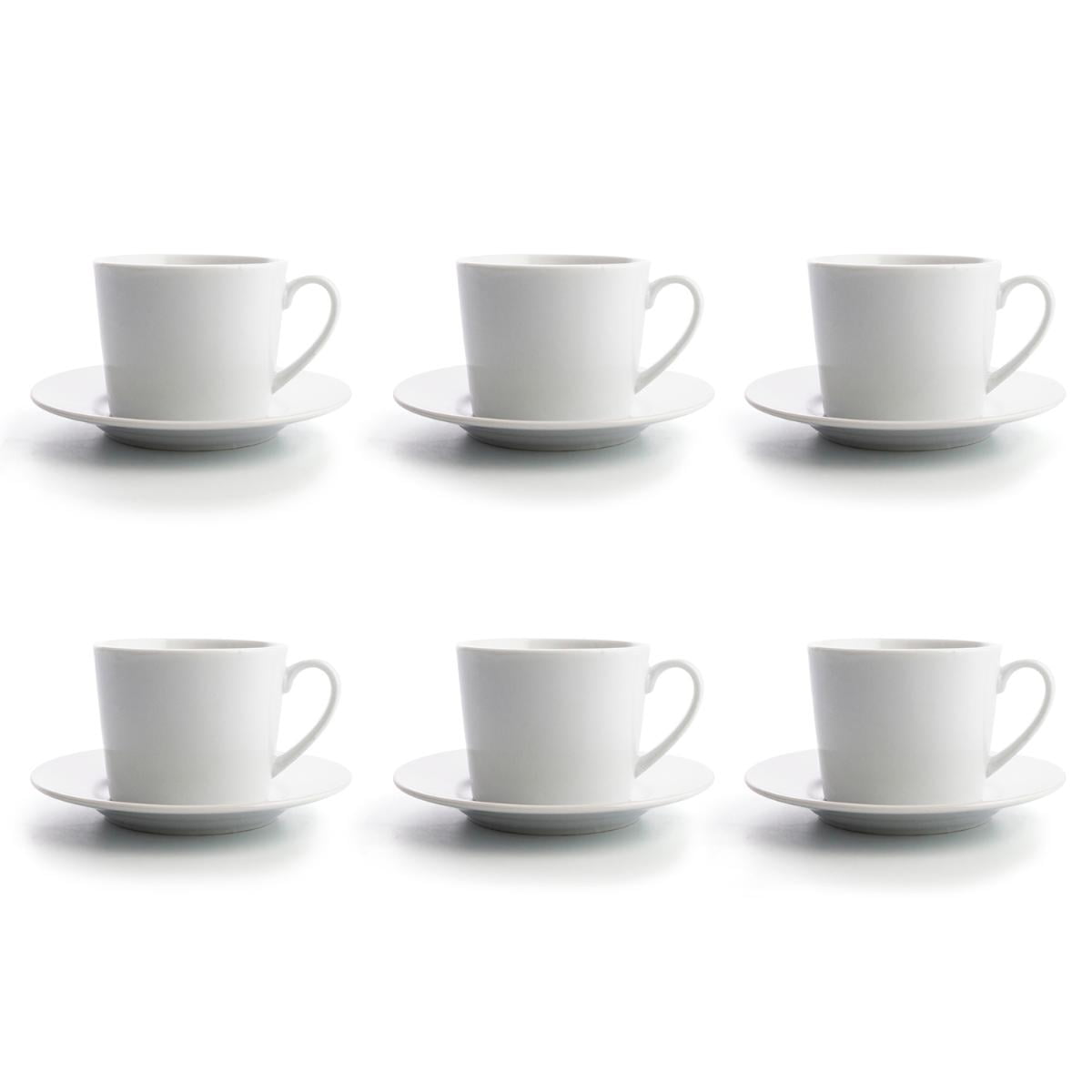 Set 6 tazas de café con plato Verina