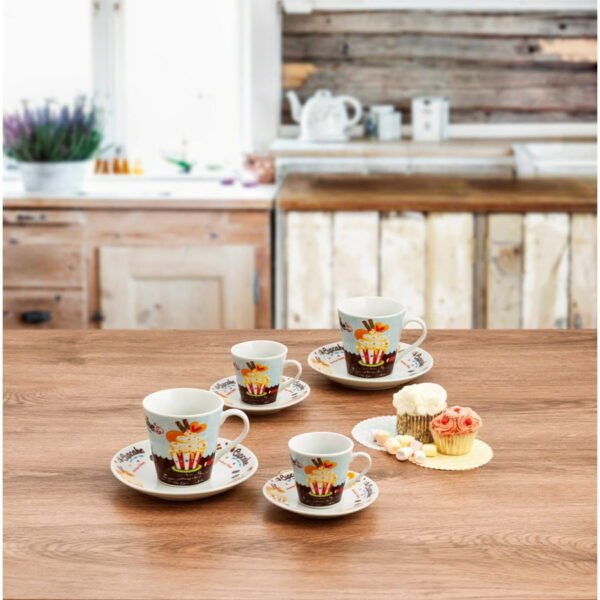 juego cafe 6 tazas muffin