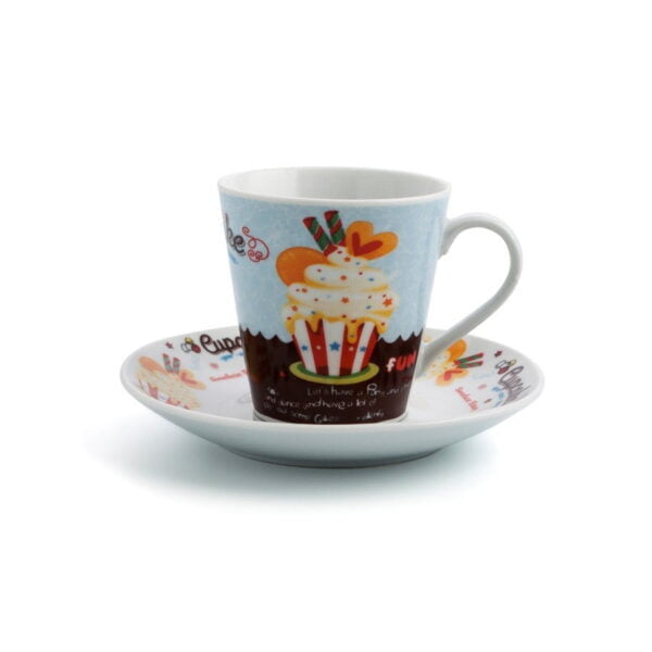 set 6 tazas porcelana muffin