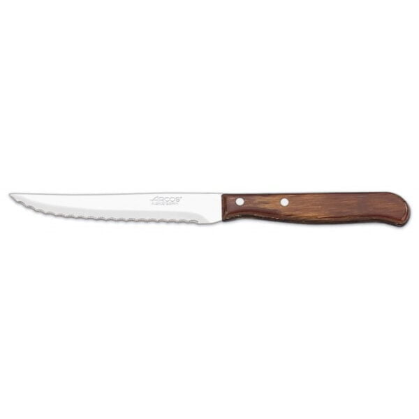 cuchillo mesa inox y madera