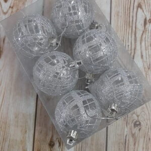 bolas navidad plata
