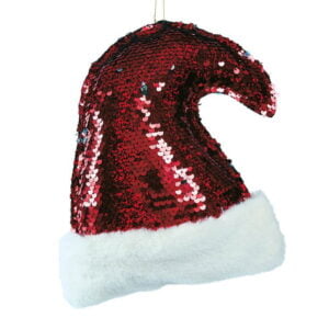gorro papa noel lentejuela roja