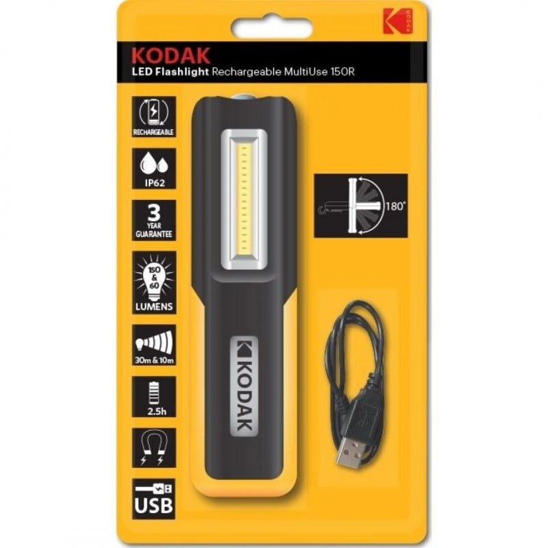 linterna-led-kodak-recargable-usb-multiuse-150r-60150-lumenes LINTERNA LED flashlight 150R