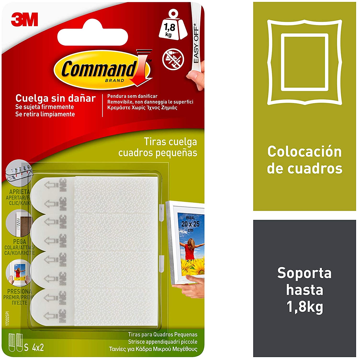 Tiras Adhesivas Velcro Command Cuelga Sin Da ar Hasta 1 8kg Pack De Tiras Adhesivas Velcro Command Cuelga Sin Da ar Hasta 1 8kg Pack De